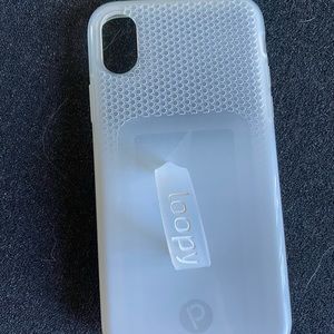 White Ombré Loopy iPhone XS phone case